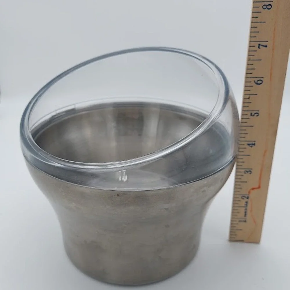 WMF Cromargan Stainless‎ Steel Slanted Champagne Chilling Bucket Silver Clear